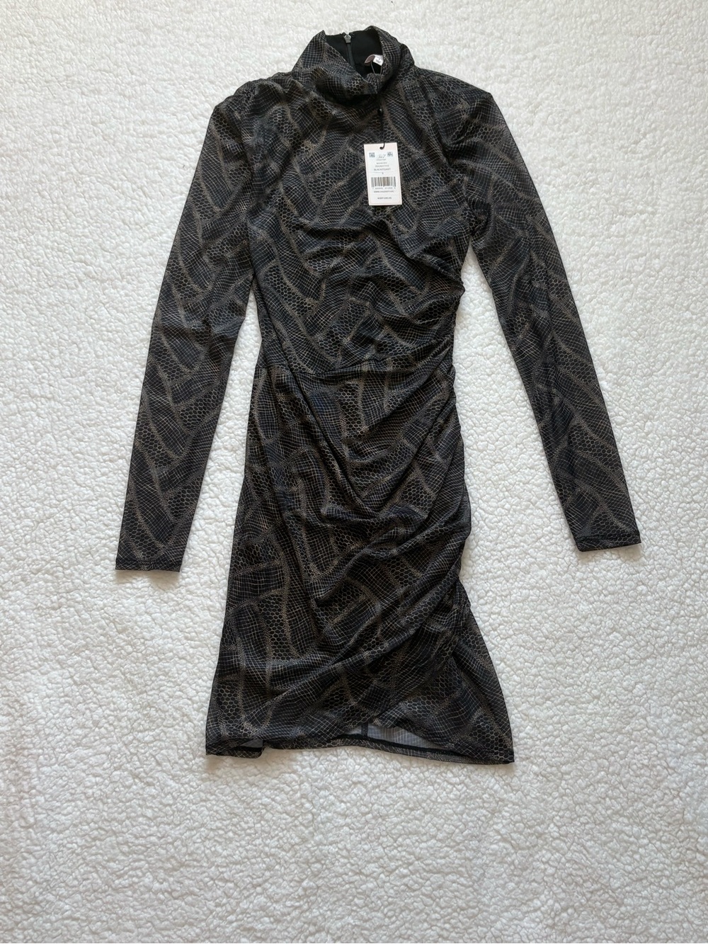 Cinq a Sept Mesh Snake Print Marlene Dress